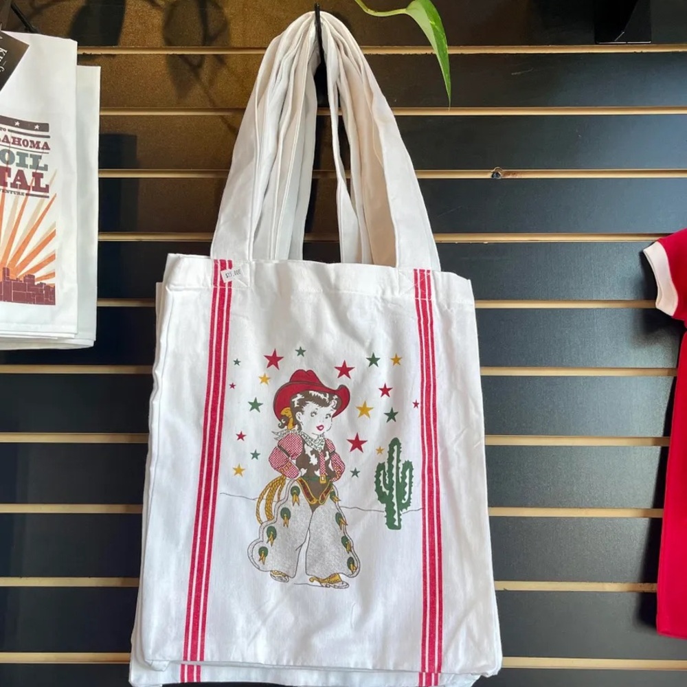 Little Cowgirl Rugged Cotton Tote Bag